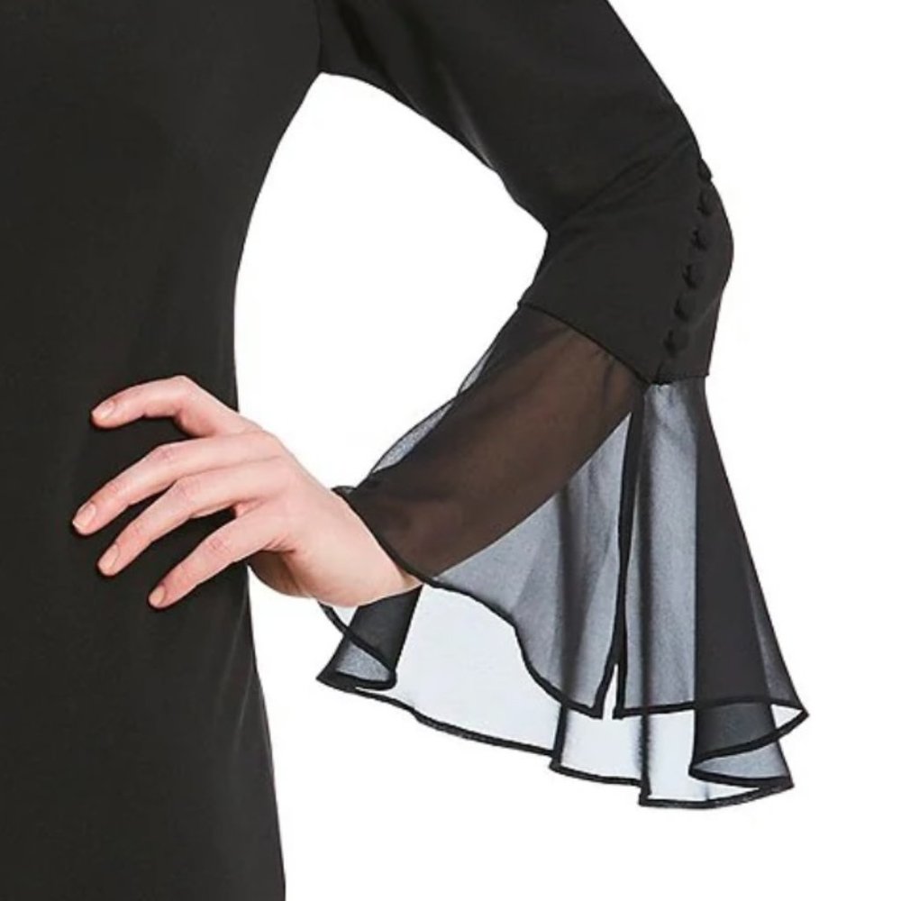 Calvin Klein Round Neck Bell Long Sleeve Sheath Dress Sz. 20W